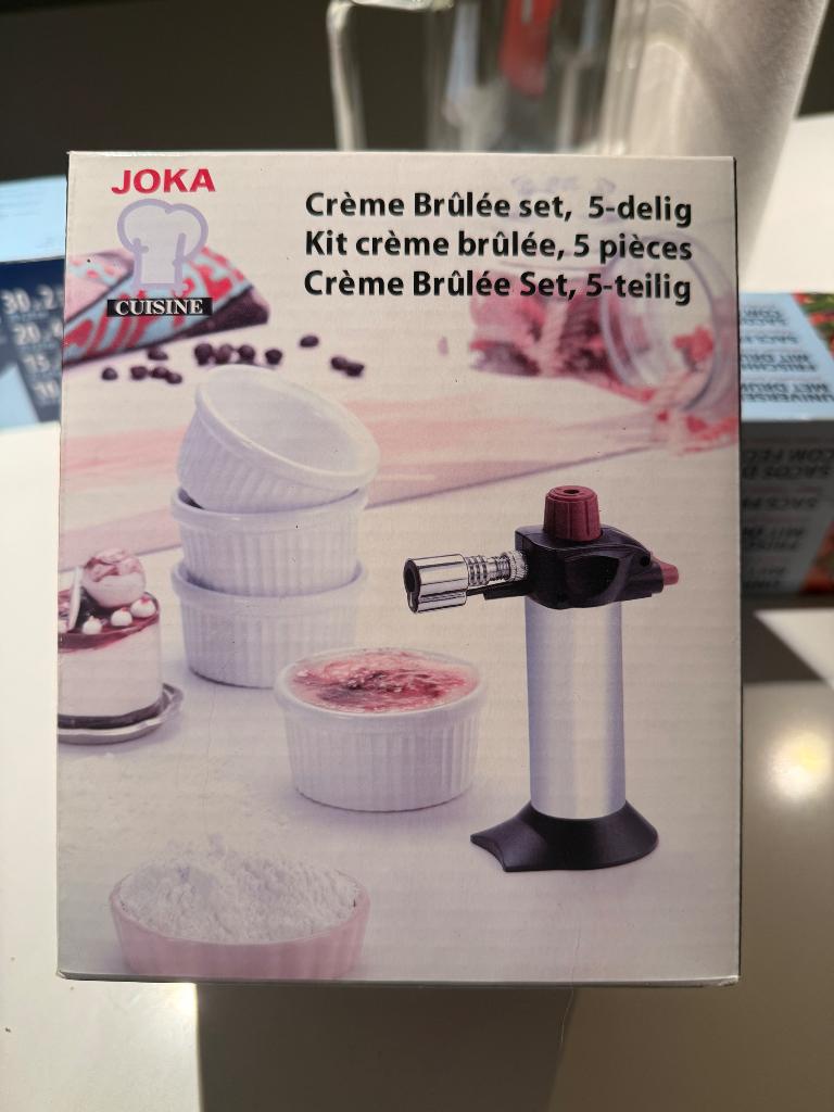 Crème brûlée set, 5- delig, Huis en Inrichting, Ophalen, Nieuw, Overige materialen, Overige typen