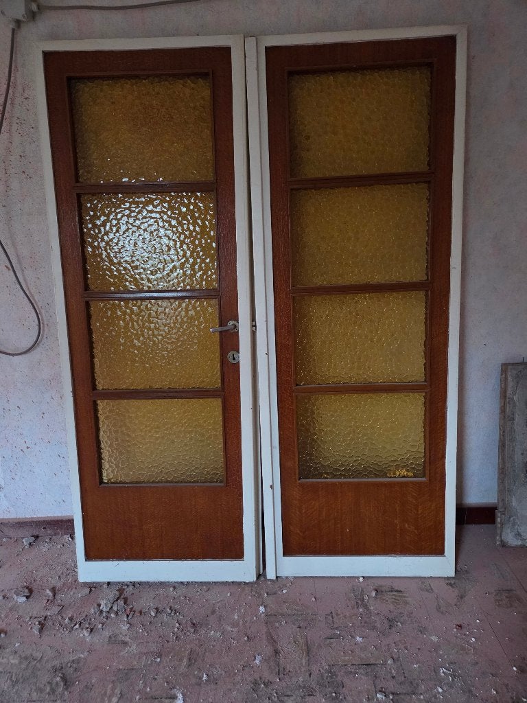 vintage deuren, Ophalen, Gebruikt, Glas, Binnendeur