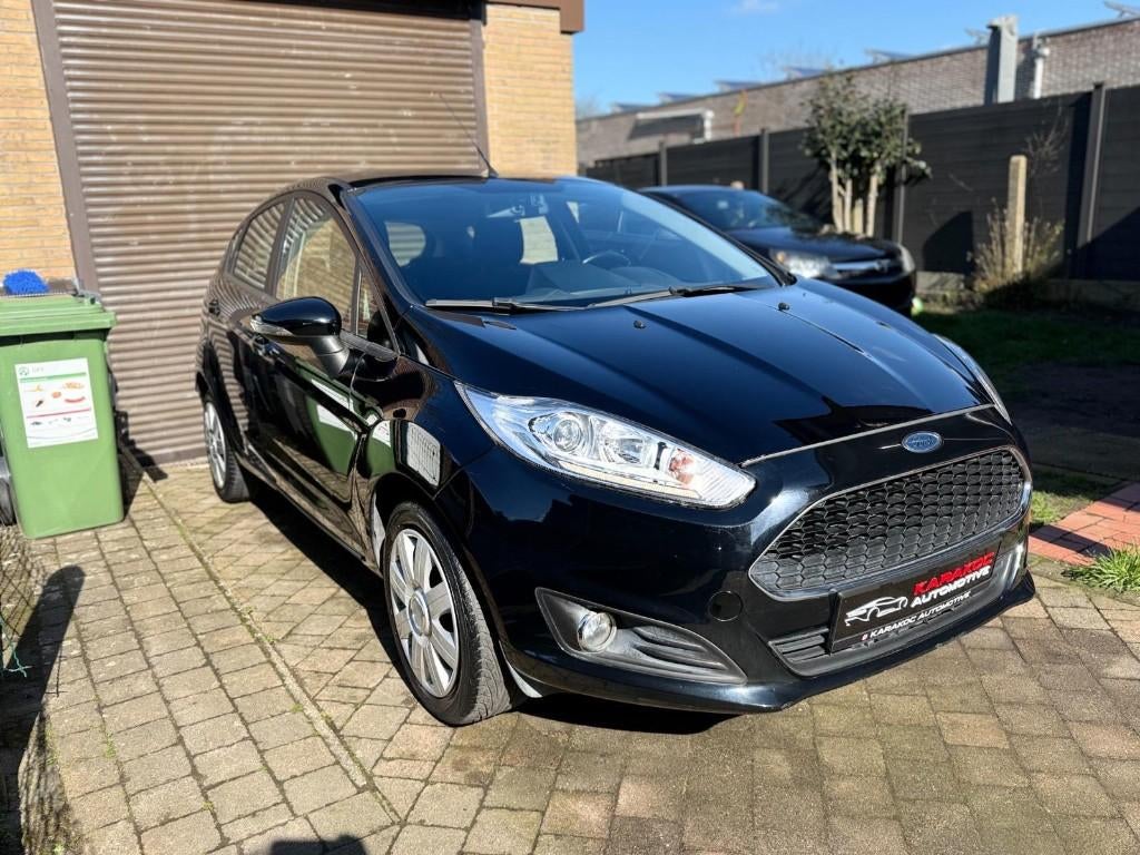 Ford Fiesta 1.0 Benzine Automaat, Auto's, Euro 5, Stof, Zwart, Zwart