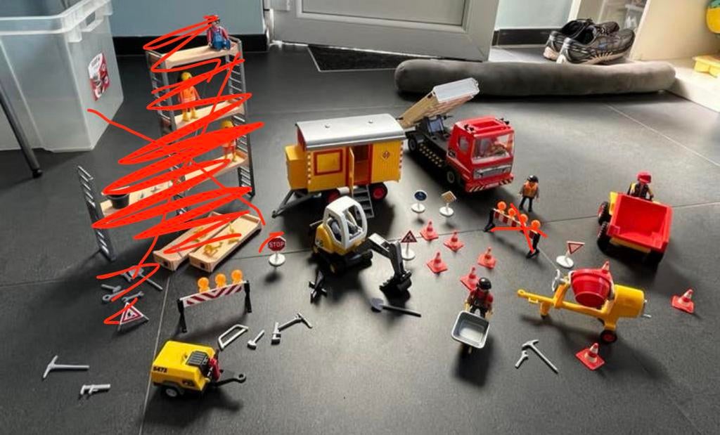 Set bouwwerf Playmobil, Kinderen en Baby's, Speelgoed | Playmobil, Ophalen, Gebruikt