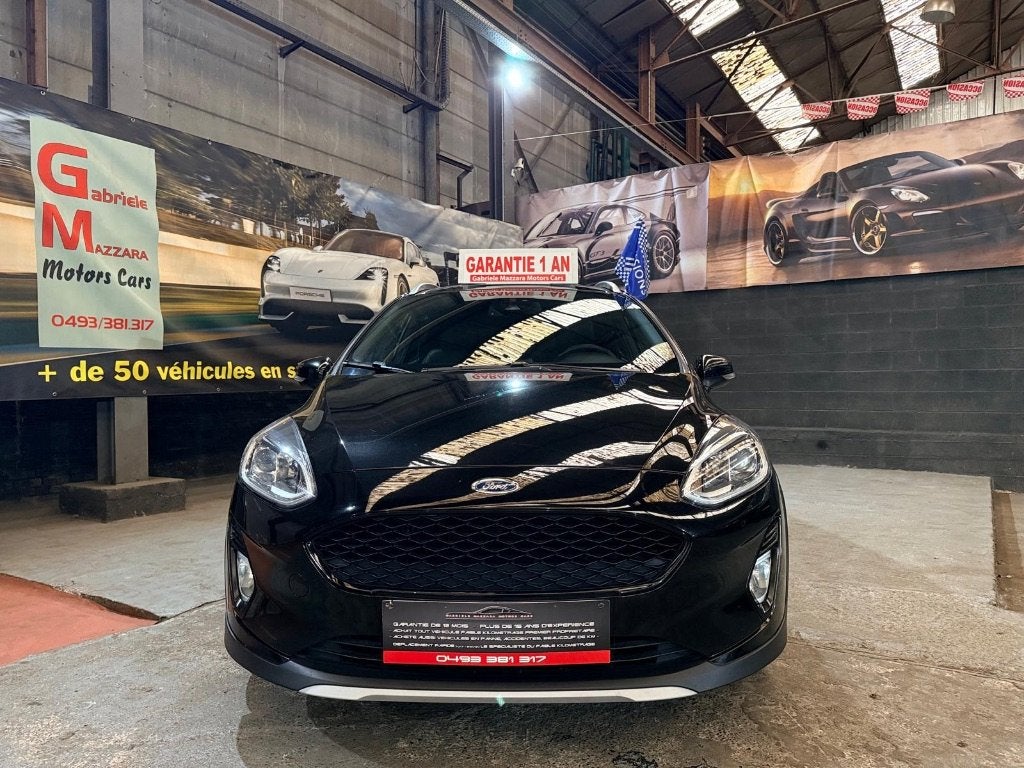 Ford Fiesta 1.0i Active Cuir GPS CarPlay Camera, Auto's, Ford, Dealer onderhouden, Zwart, Leder, Handgeschakeld
