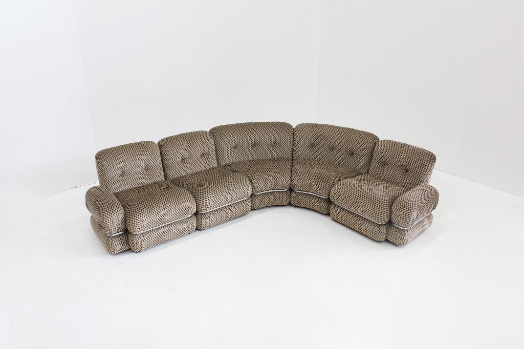 Canapé d'angle modulable italien vintage des années 1970, Enlèvement ou Envoi