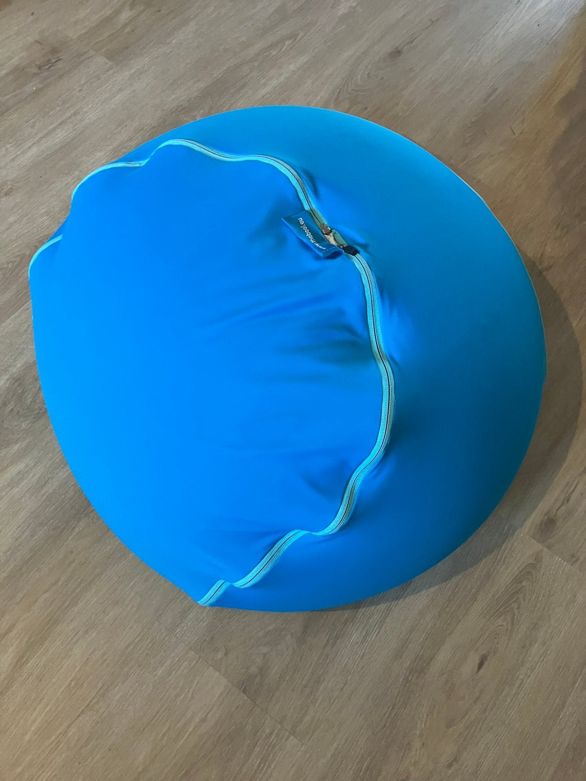Grote blauwe zitzak van Bool vorm tennisbal, Ophalen, Zo goed als nieuw, Zitzak