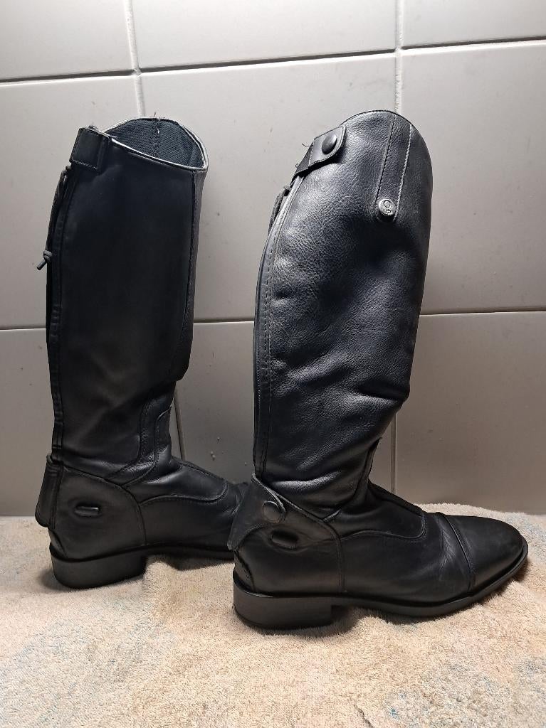 Rijlaarzen Meisje Maat 34 QHP Julia Zwart, Dieren en Toebehoren, Ophalen of Verzenden, Zo goed als nieuw, Kinderen, Schoeisel