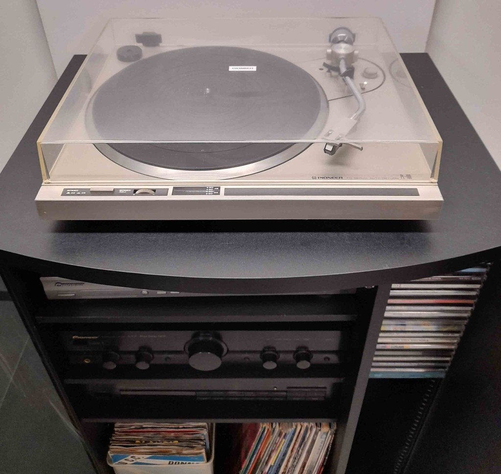 pioneer stereo in prachtige kast op wielen alles apart TK, Audio, Tv en Foto, Stereoketens, Ophalen of Verzenden, Zo goed als nieuw