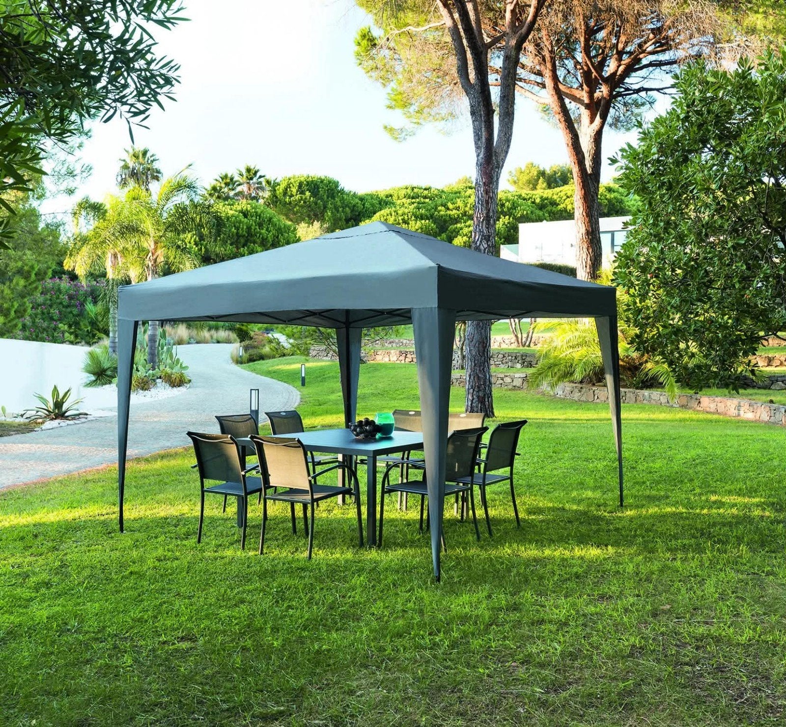 Tonnelle pliable hauteur réglable  3 niveaux 3x3m neuve, Pliable