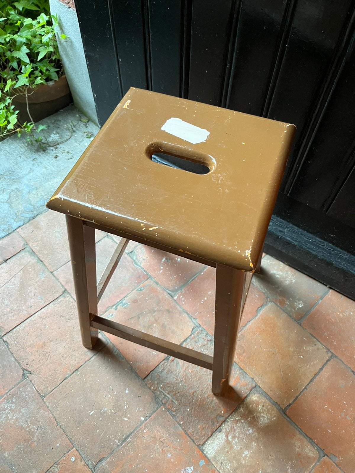 VINTAGE RETRO HOUTEN KRUK KRUKJE TAFELTJE, Antiek en Kunst, Ophalen of Verzenden