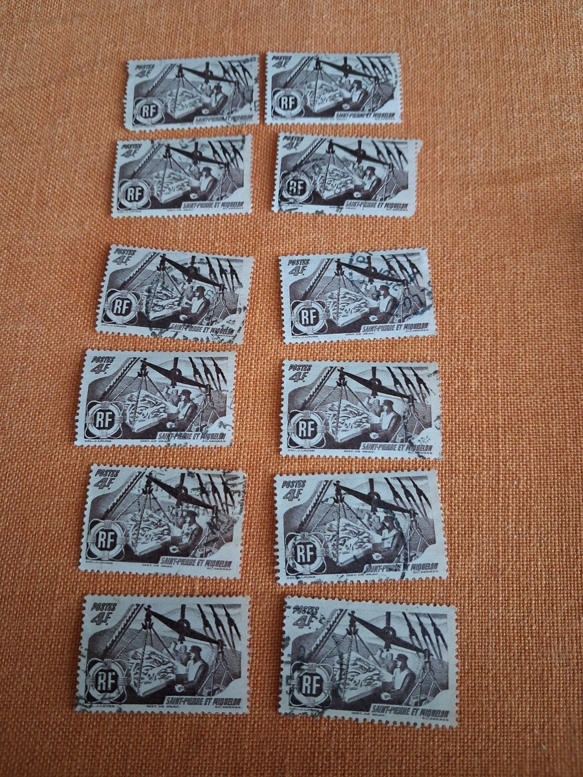 1947 Timbres Saint-Pierre et Miquelon, Enlèvement ou Envoi