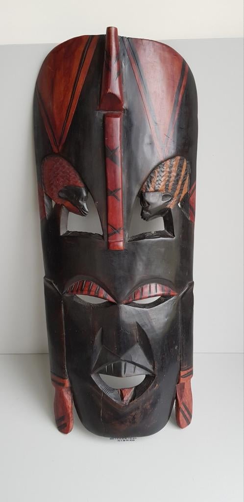 Groot Afrikaans masker, Antiek en Kunst, Kunst | Beelden en Houtsnijwerken, Ophalen of Verzenden