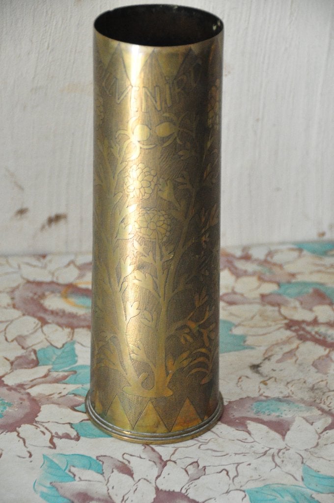 Trench art  - obus - souvenire belge, Ophalen of Verzenden