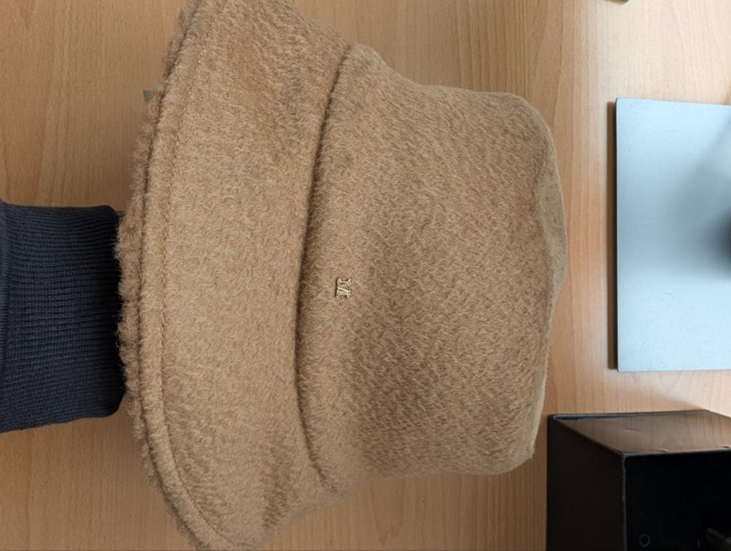 Originele Max Mara Teddy Bucket Hat - Camel (Maat 57), Ophalen, Hoed