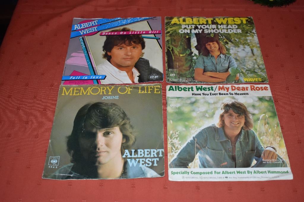 45t's van  ALBERT WEST ? uit de jaren 60/70, Single, Ophalen of Verzenden, Zo goed als nieuw, Pop