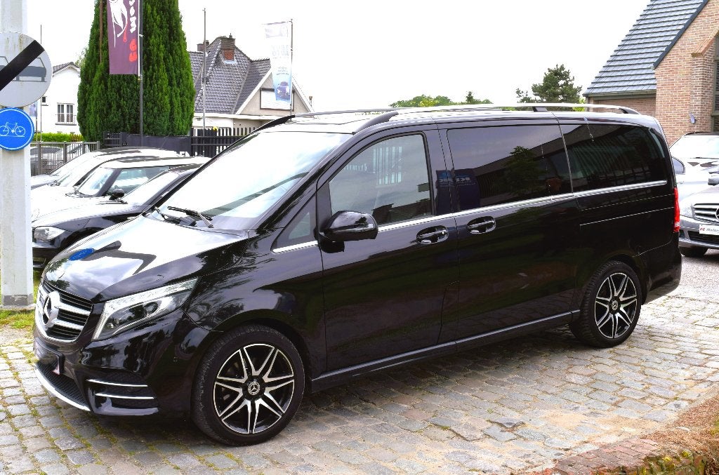 Mercedes V250d/AMG LINE/LICHTE VRACHT/DUBBEL CABINE, Auto's, Bestelwagens en Lichte vracht, 158 g/km, 4 cilinders, Zwart, Bedrijf