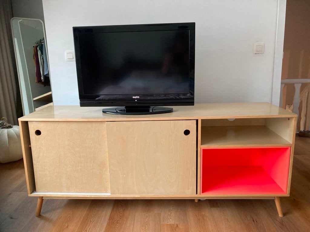 tv-kastje Scandinavisch design, Ophalen, Gebruikt, Overige houtsoorten, Scandinavisch