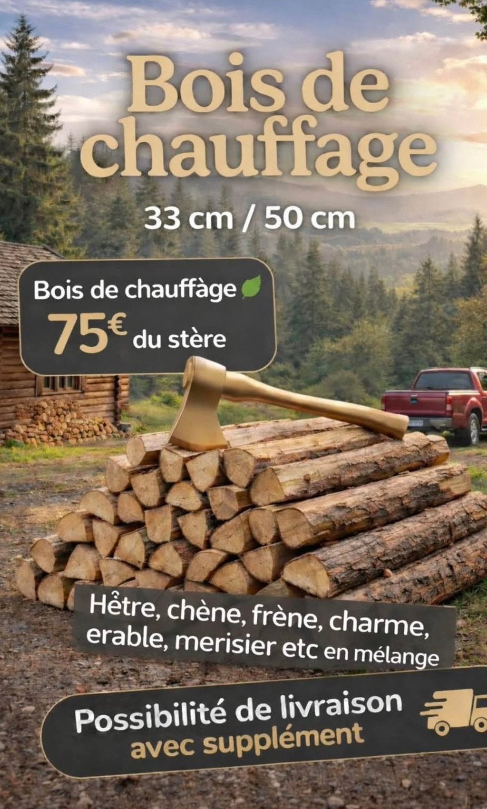 Bois de chauffage à vendre, Enlèvement ou Envoi, Neuf, Bois