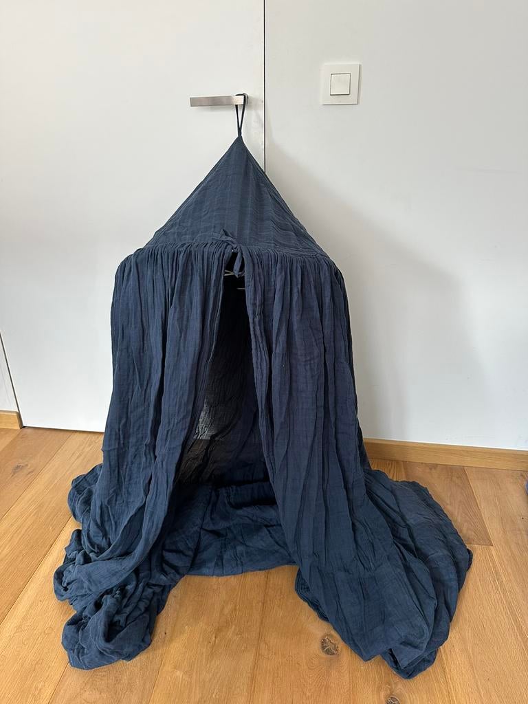 Klamboe donkerblauw Sebra, Kinderen en Baby's, Kinderkamer | Inrichting en Decoratie, Ophalen, Zo goed als nieuw, Klamboe