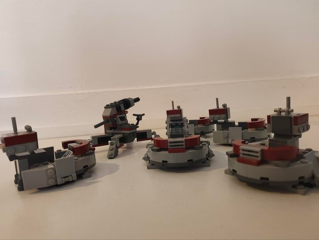 5 SPEEDERS CLONES LEGO STAR WARS + CANON, Enlèvement ou Envoi, Lego