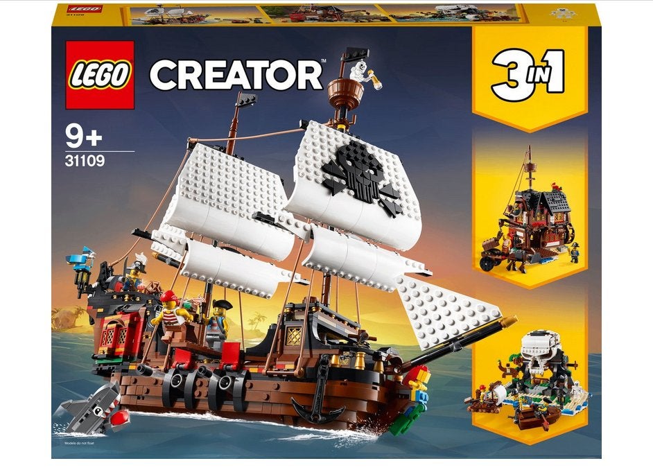 Lego Creator 31109 3in1 Piratenschip, Lego, Nieuw, Ophalen of Verzenden, Compleet