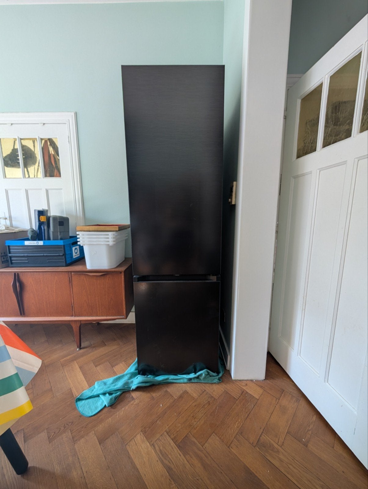 Zwarte Samsung frigo, Ophalen