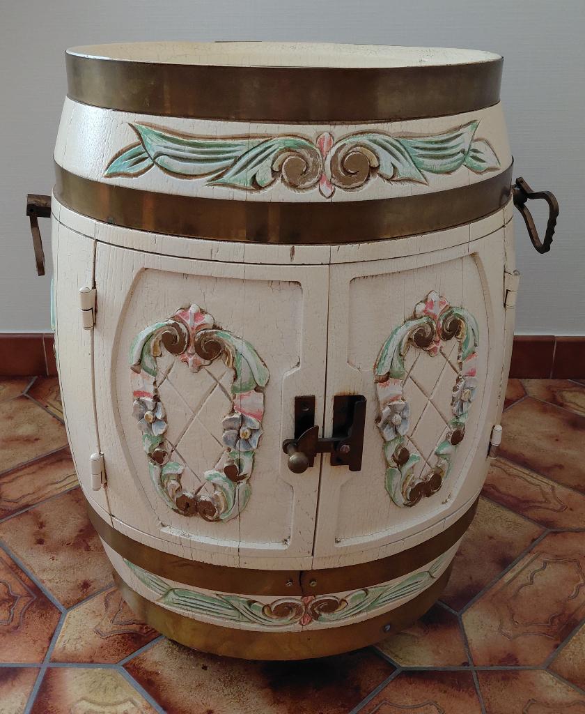 Vintage houten drankton - bar, Antiek en Kunst, Antiek | Meubels | Kasten, Ophalen