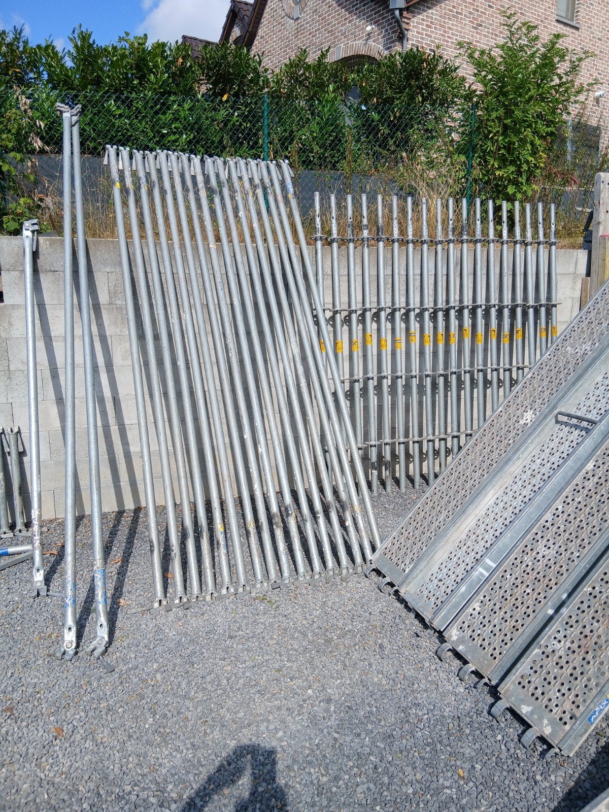échafaudage LAYHER, afix multidirectionnels travées 3,07m., Enlèvement, Utilisé, Échafaudage de façade, 5 mètres de hauteur ou plus
