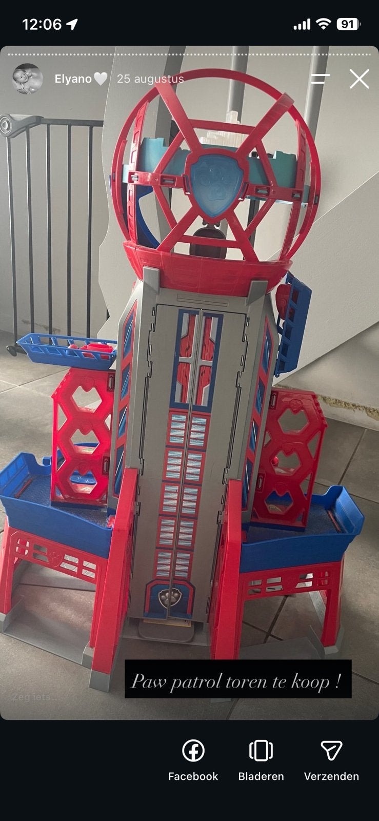 Paw patrol toren, Ophalen, Gebruikt