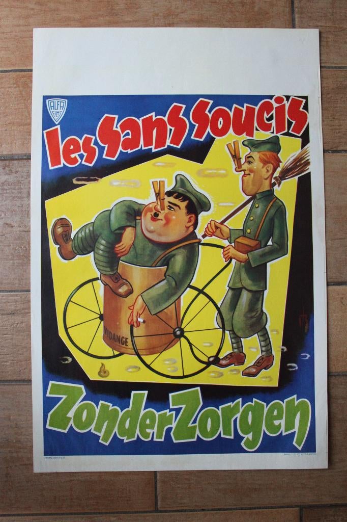 filmaffiche Laurel and Hardy Pack Up Your Trouble filmposter, Rechthoekig Staand, Ophalen of Verzenden, Zo goed als nieuw, A1 t/m A3