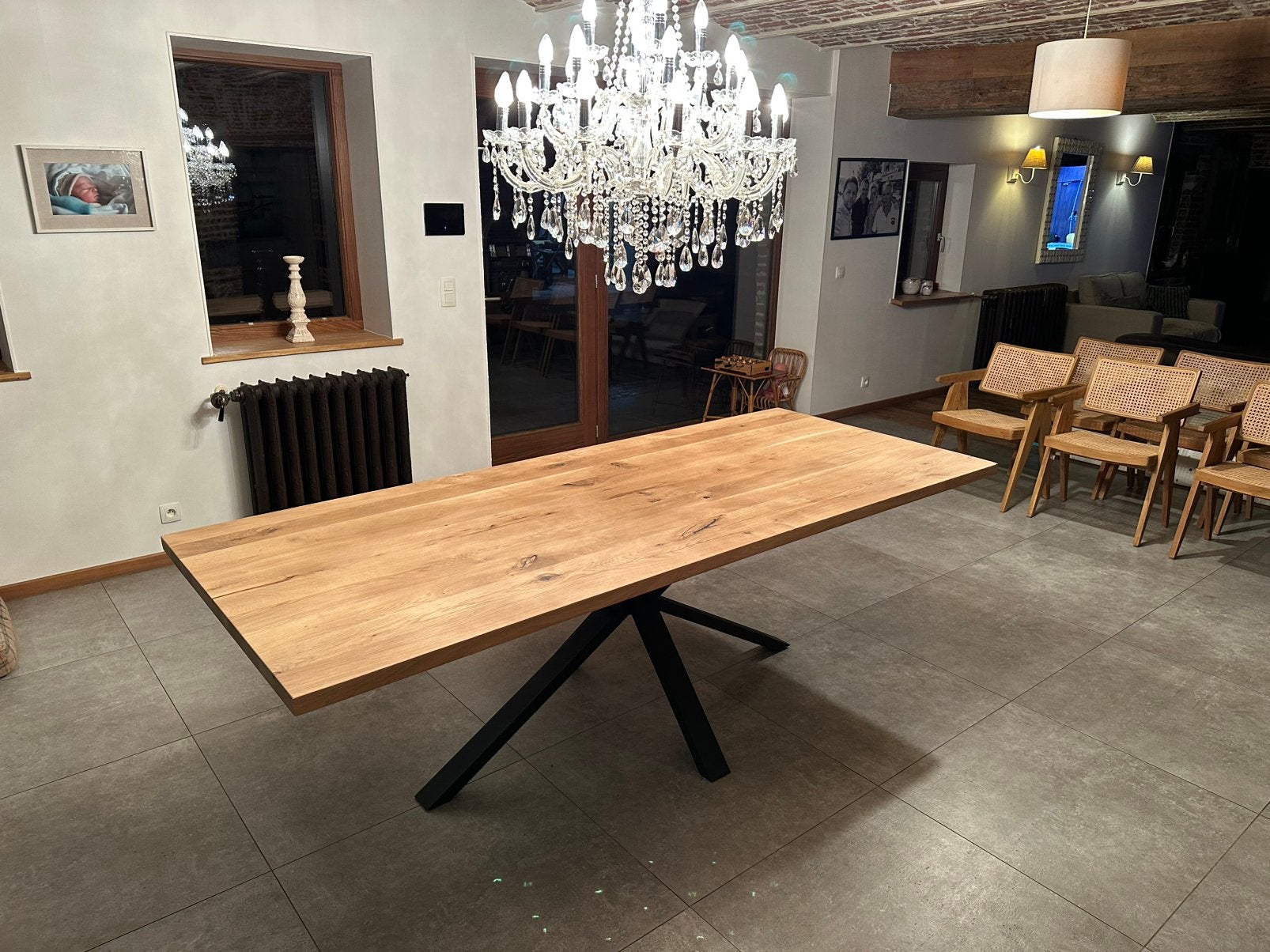 Table à manger neuve - chene massif, Neuf, 100 à 150 cm, Enlèvement, Chêne