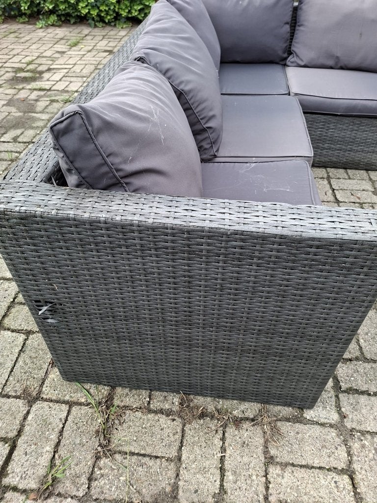 Lounge hoekbank rotan, Ophalen, 5 zitplaatsen, Gebruikt, Rotan