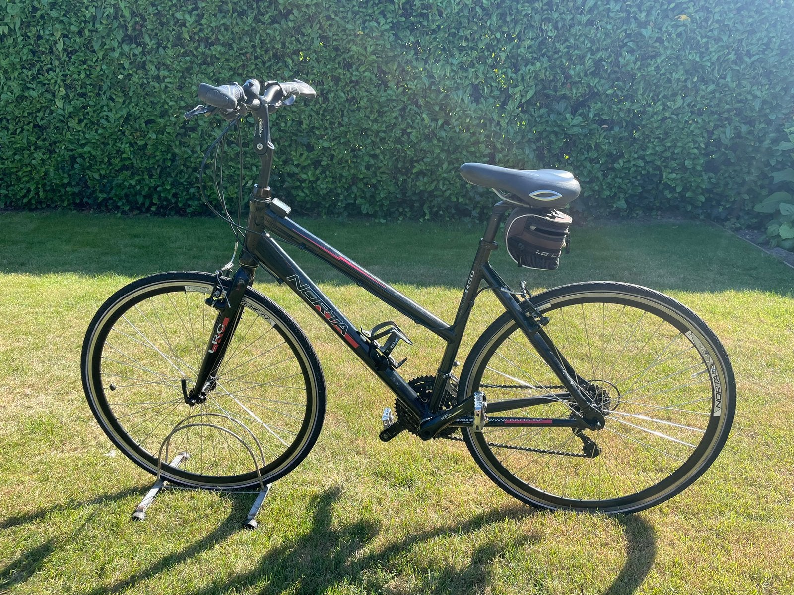 Norta zwarte dames sportfiets met klikpedalen, 28 inch, Gebruikt, Velgrem, 47 tot 50 cm