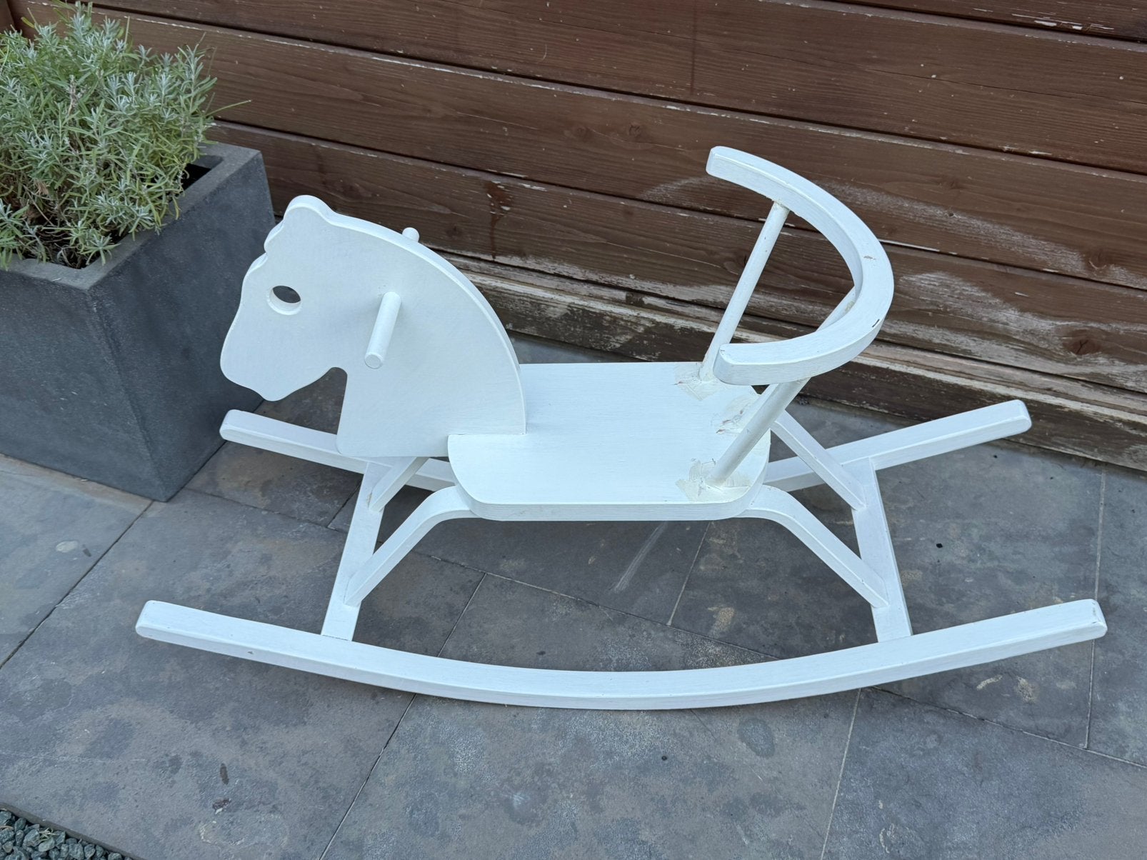 Retro houten hobbelpaardje (+_40 j oud), Ophalen, Gebruikt