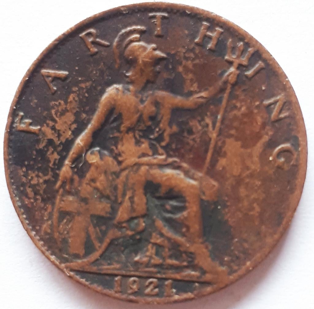 ROYAUME-UNI : FARTHING 1921 KM 808,2, Envoi, Autres pays, Monnaie en vrac