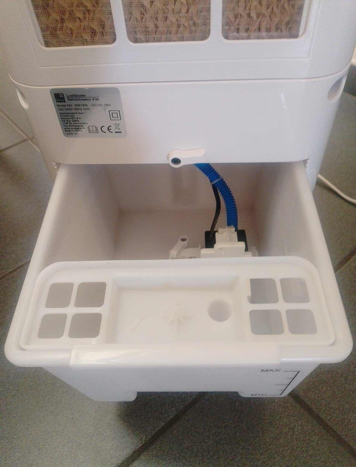 Rafraîchisseur d'air Sencys aircooler, Enlèvement