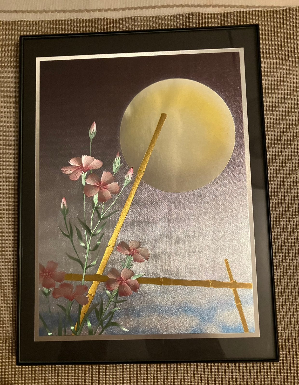 Pleine lune - Dufex Art - vintage 1970 & 1980 - 18cm x 24cm, Enlèvement ou Envoi