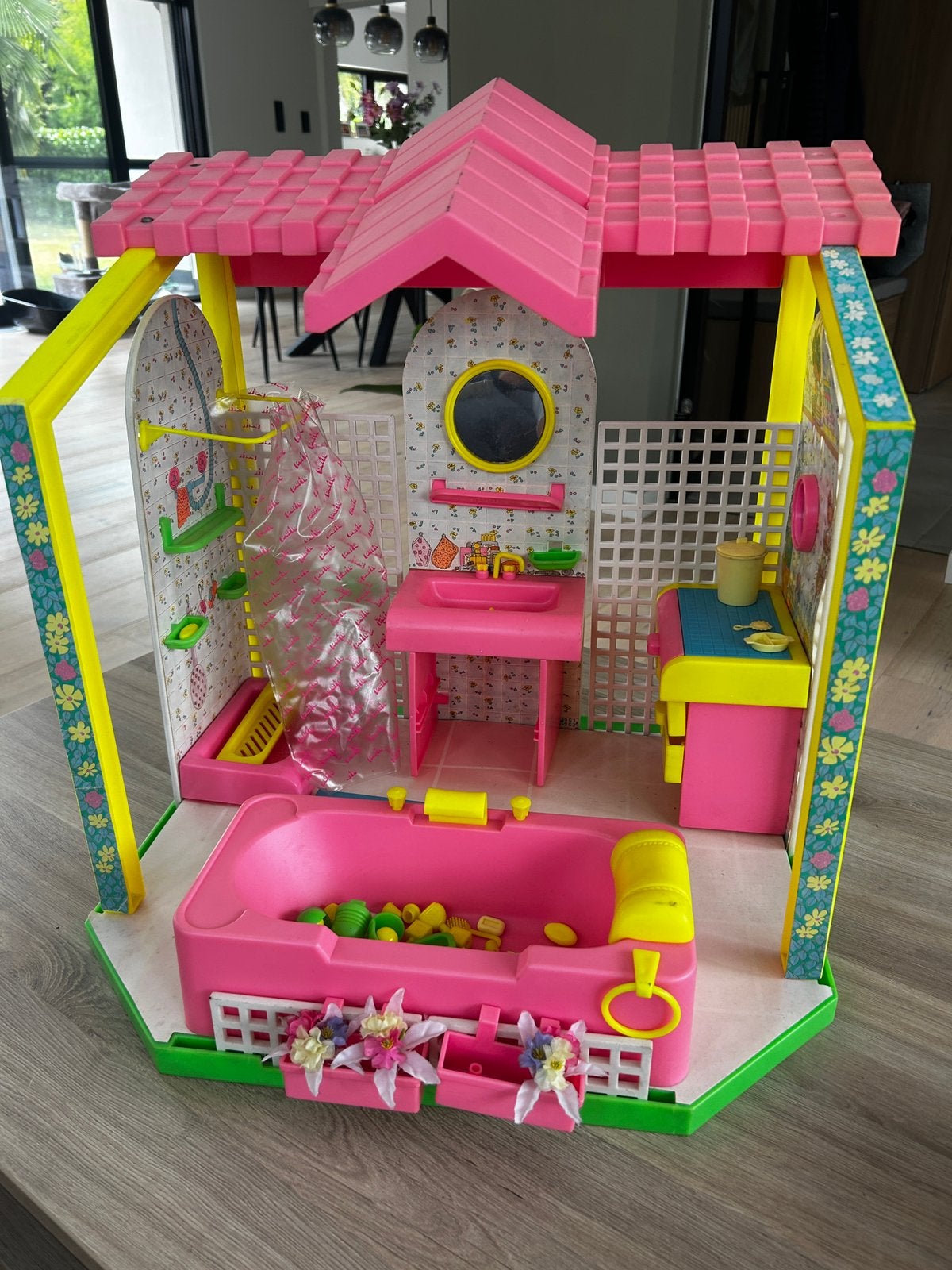 Vintage badkamerhuis Perle/Mattel, Ophalen, Gebruikt, Poppenhuis