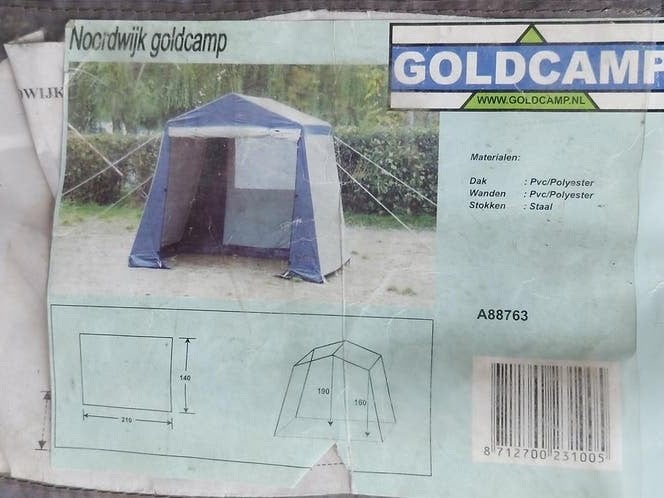 Tent merk Goldcamp store, Ophalen, Zo goed als nieuw, Tot en met 4