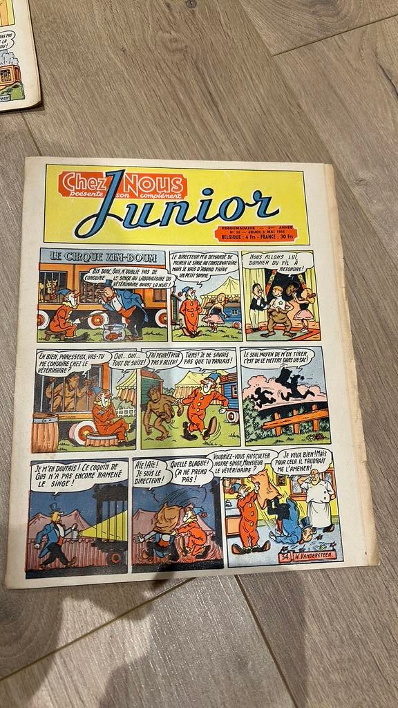 Chez nous junior 1955  7 nummers, Boeken, Ophalen of Verzenden, Gelezen