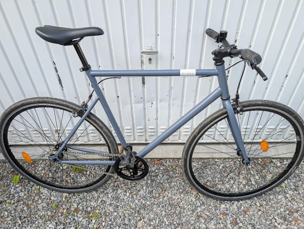VELO VILLE SINGLE SPEED 500 BLEU ELOPS XL, Autres marques, Frein sur jante, Enlèvement, Utilisé