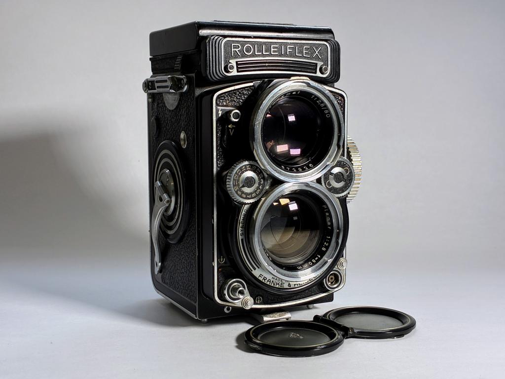 Rolleiflex 2.8 E3 met Planar 80mm f/2.8, Audio, Tv en Foto, Fotocamera's Analoog, Ophalen of Verzenden, Gebruikt, Spiegelreflex