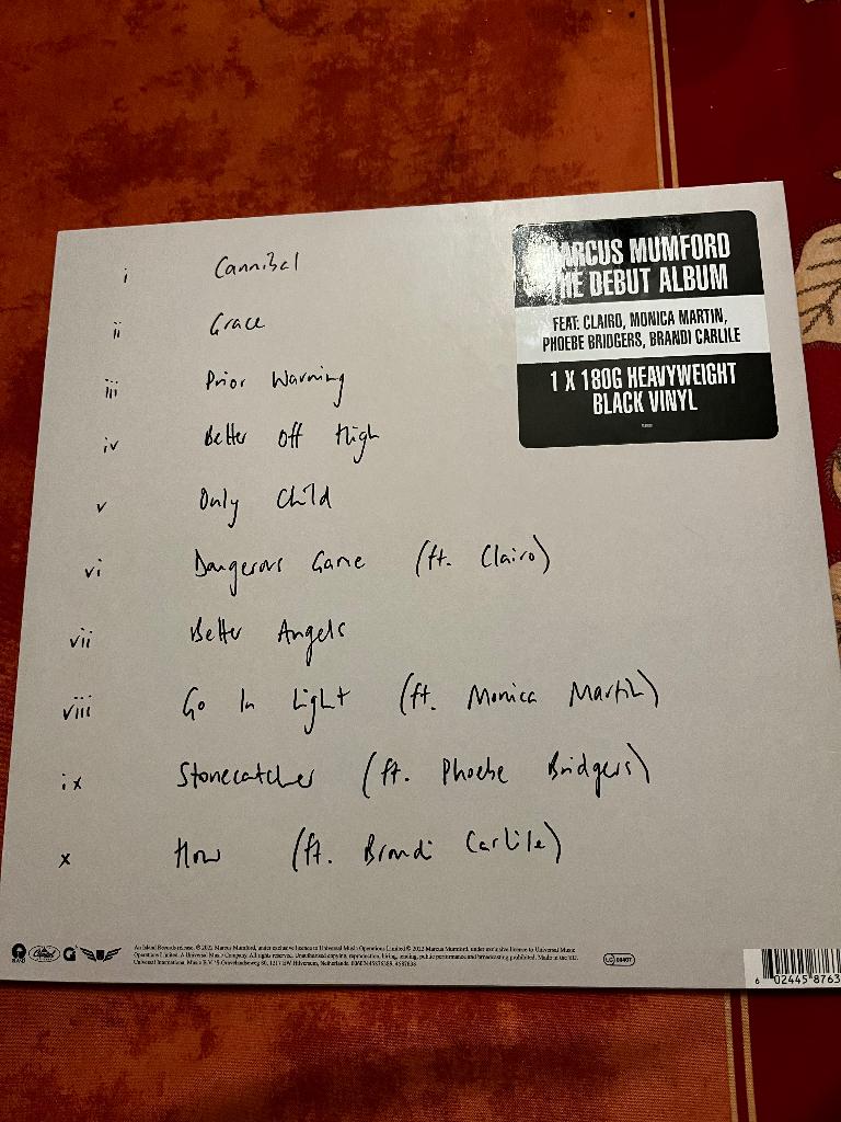 Marcus Mumford, le premier album, 1 x vinyle 180 gr NM ST, CD & DVD, Vinyles | Rock, 12 pouces, Enlèvement ou Envoi, Avec pochette intérieure