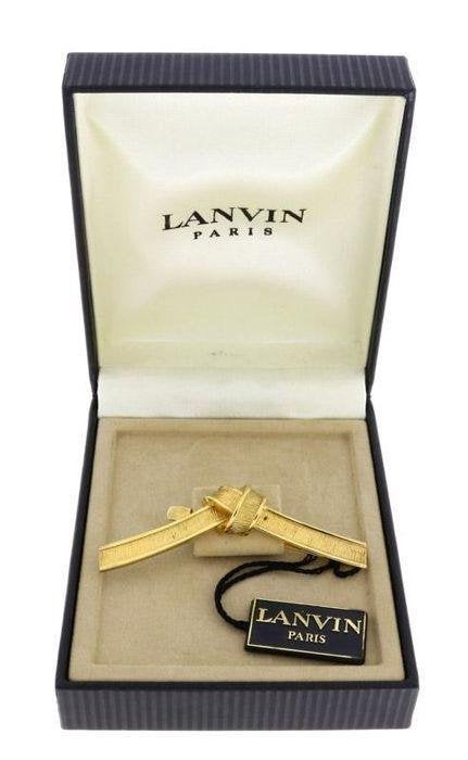 Pince à cravate Lanvin Paris Germany, Lanvin, Comme neuf, Doré, Uni