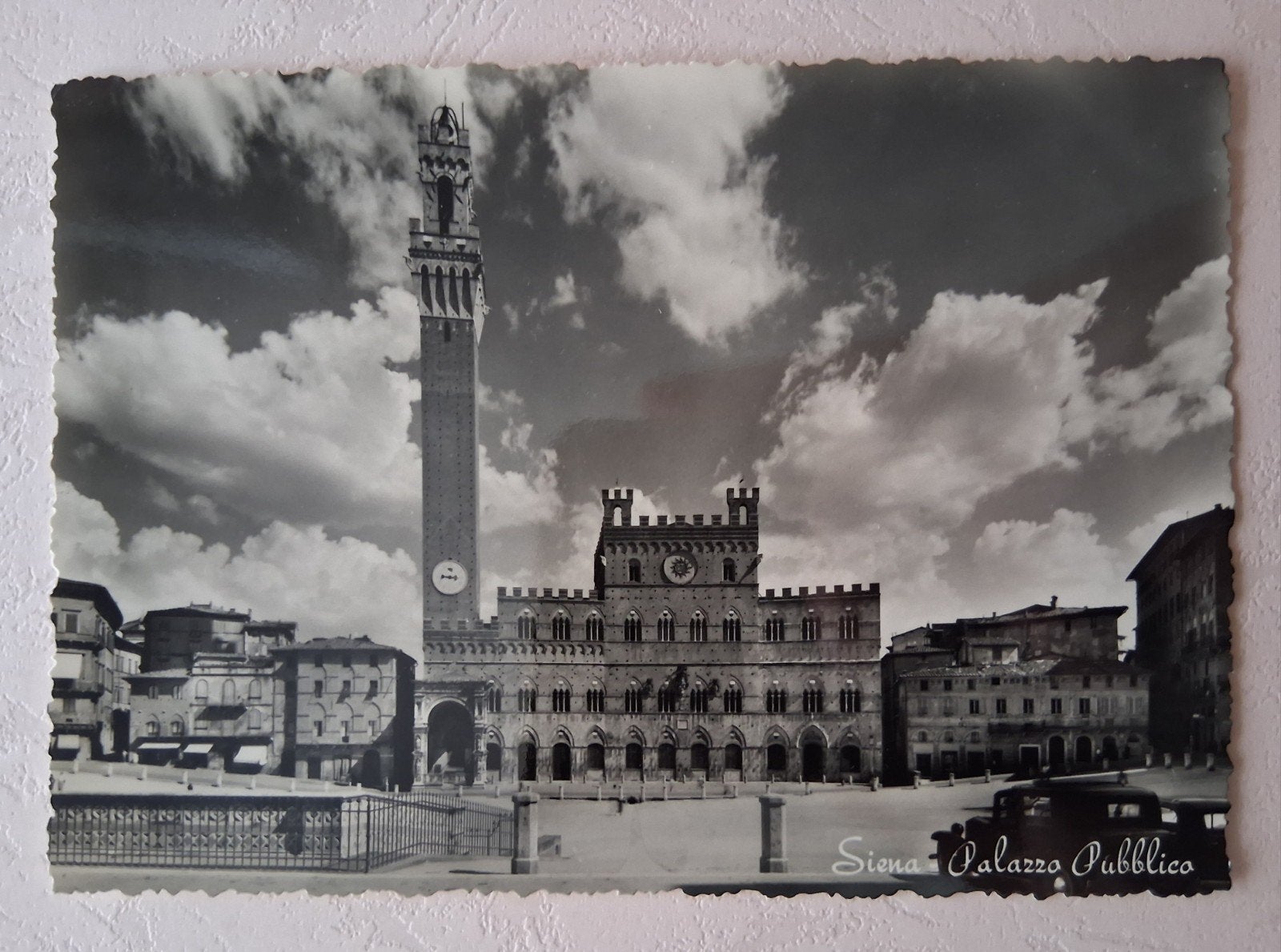 vintage Postkaart Paleis in Siena (Italië), Collections, Enlèvement ou Envoi, Italie