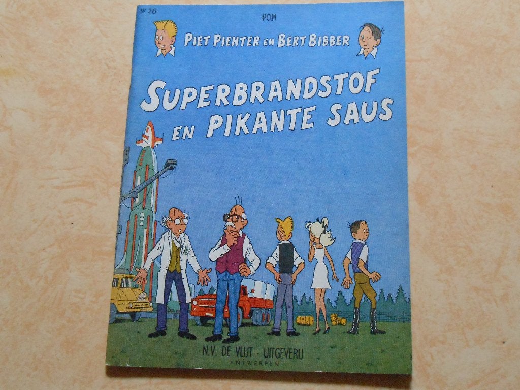 piet pienter en bert bibber 28 Superbrandstof en pikante sau, Boeken, Eén stripboek, Ophalen of Verzenden, Zo goed als nieuw, POM