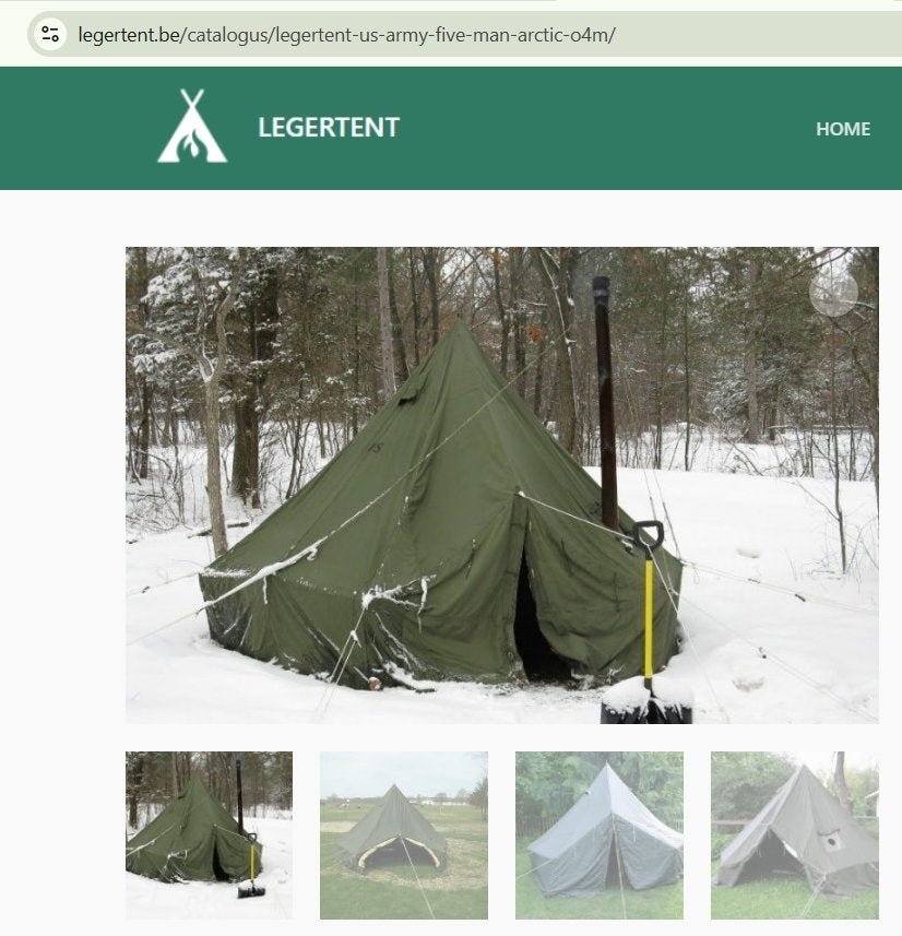Lot legertenten US Army Five Man Arctic - Ø4m, Caravans en Kamperen, Tenten, Ophalen