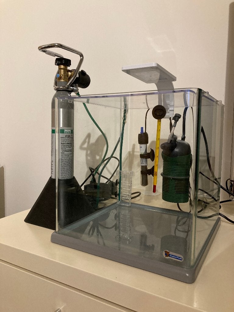 Aquarium nano 30L SuperFish Qubie-Kit complet, Enlèvement, Chauffage, Comme neuf, Superfish