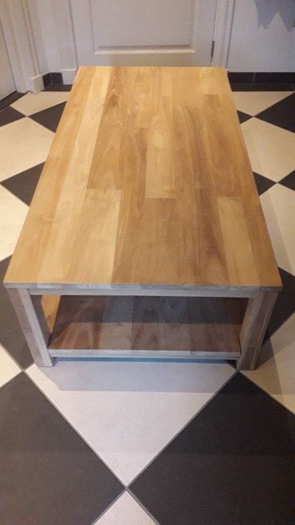 nouvelle grande table basse en teck, 100 à 150 cm, Enlèvement, Landelijke lage dubbele teakhouten hotel chique unieke, Rectangulaire