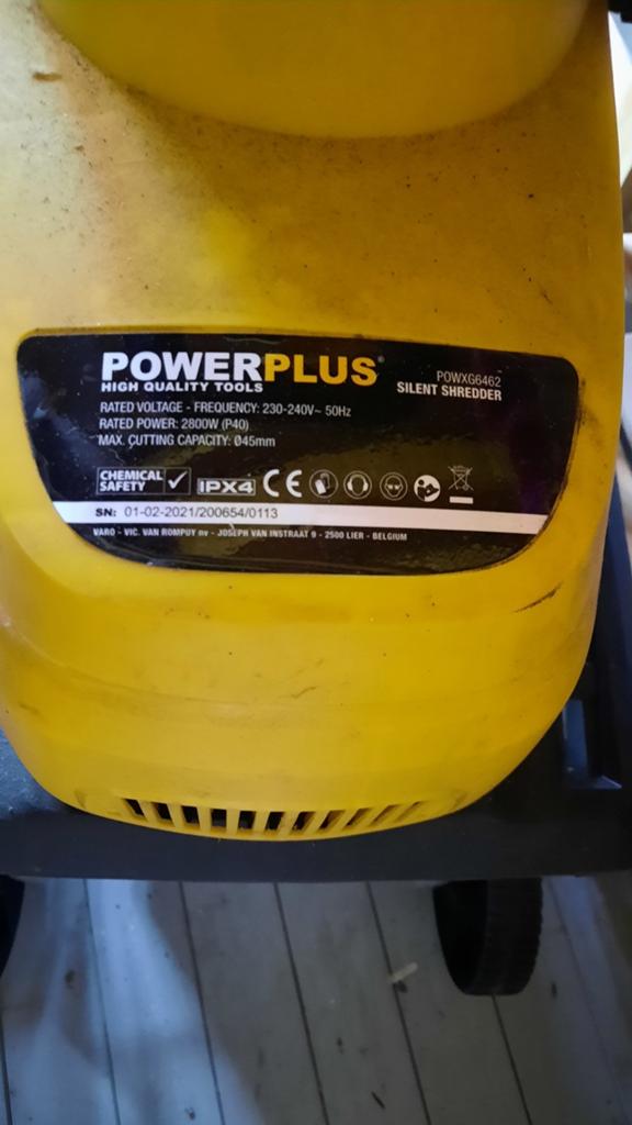 Hakselaar Powerplus POWXG6462, Ophalen