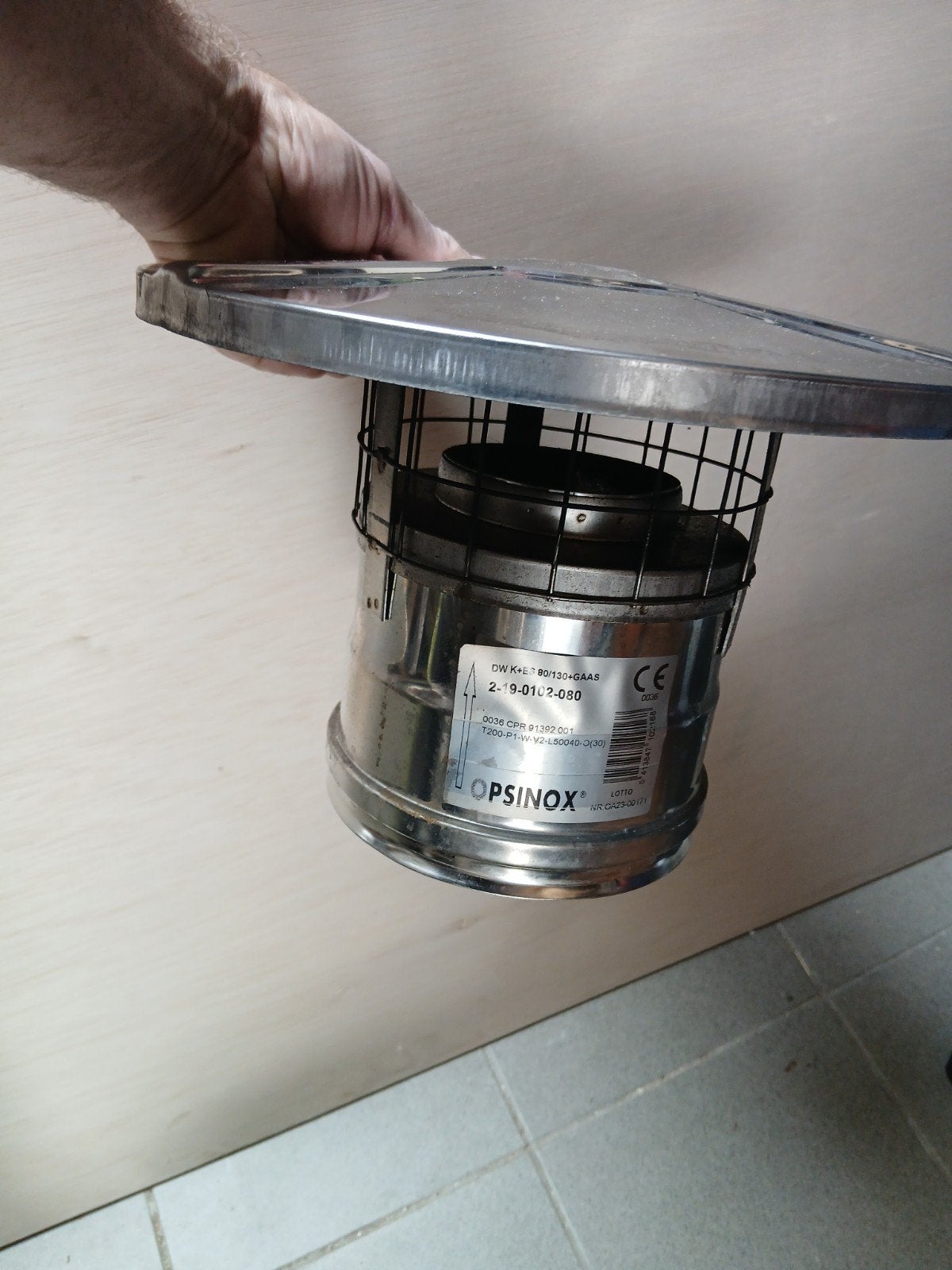 Opzet kap met span ring, Ophalen