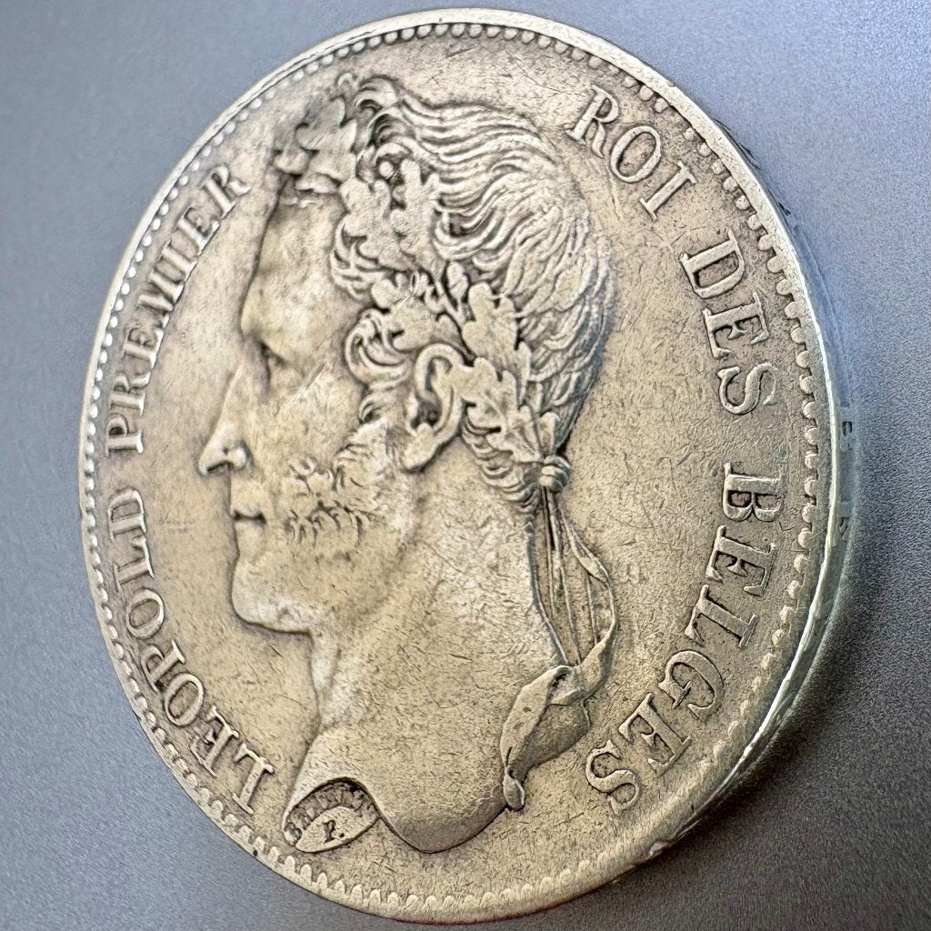 België - 5 Francs 1849 - Gelauwerd Hoofd - LeopoldI, Postzegels en Munten, Munten | België, Losse munt, Zilver, Zilver, Ophalen of Verzenden