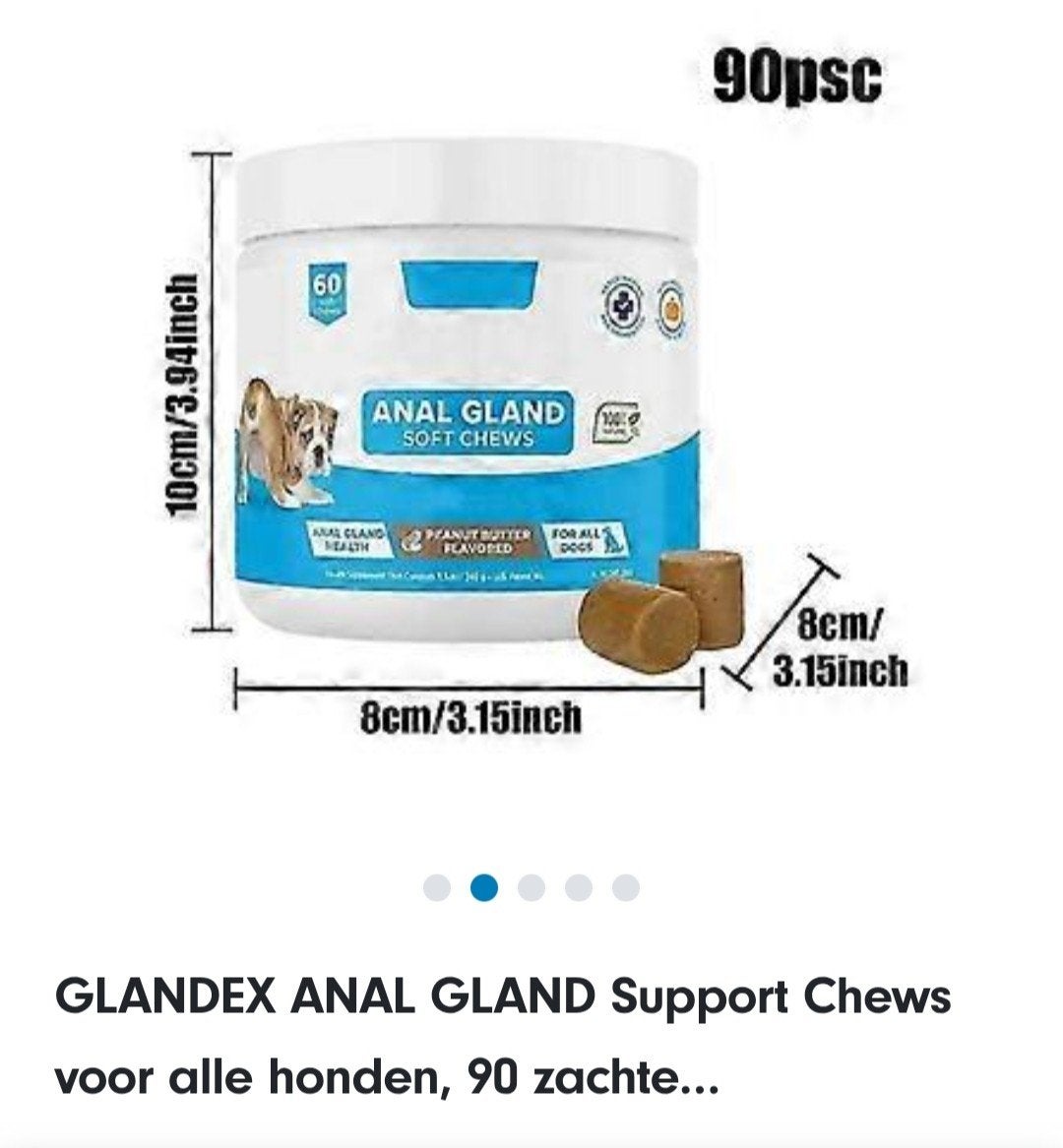 Glandex anaalklieren voedingssupplement., Enlèvement, Chien